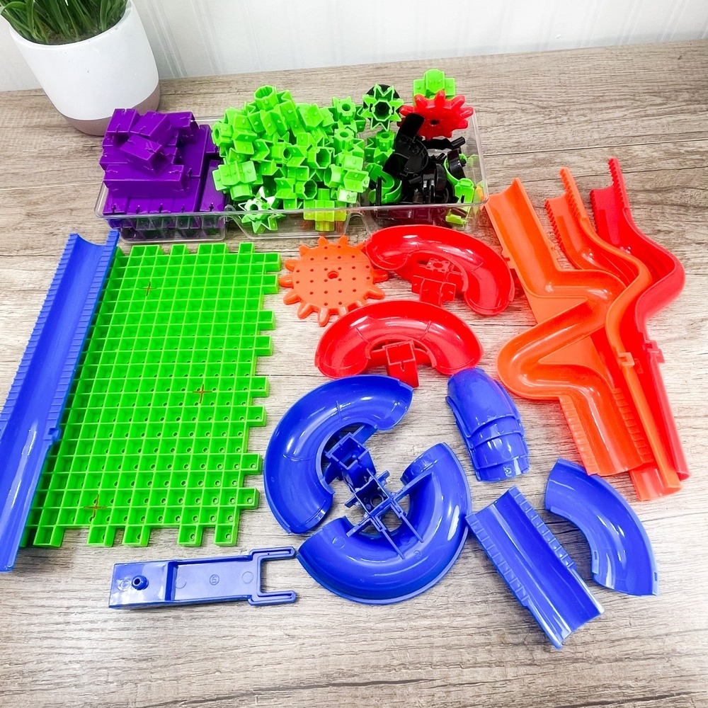 Techno Gears Marble Mania Whirler 100+ Pcs STEM Missing 3 Pieces and No Marbles